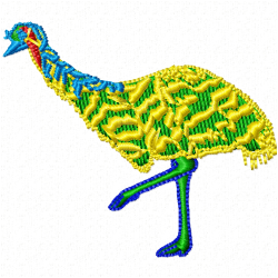 Emu Embroidery Design 3